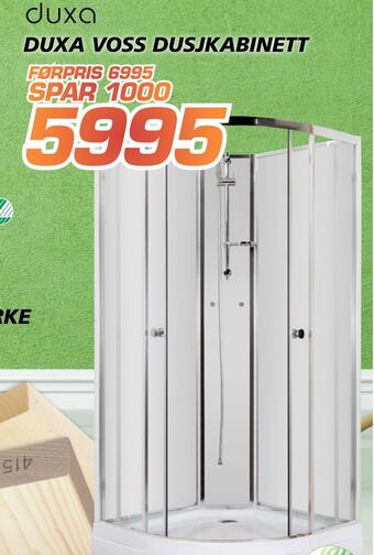 Coop Byggmix Duxa voss dusj kabinett tilbud