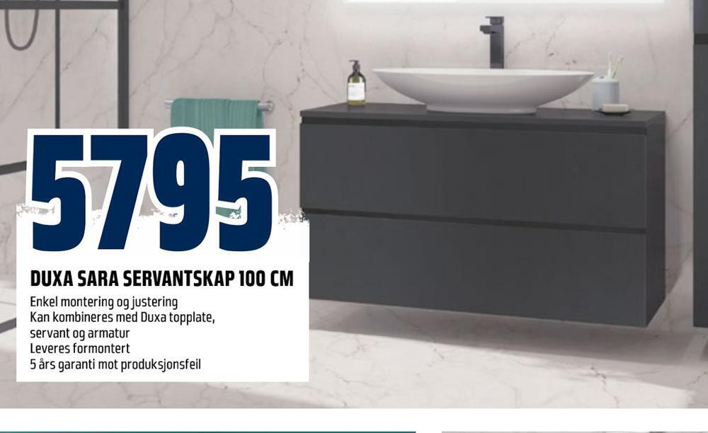 Obs Bygg Duxa sara servantskap 100 cm tilbud