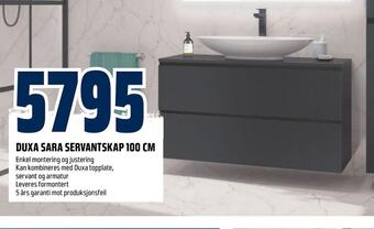 Obs Bygg Duxa sara servantskap 100 cm tilbud
