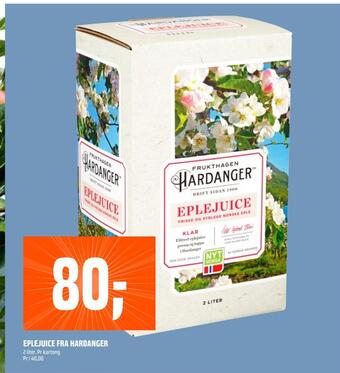 Coop Obs Eplejuice fra hardanger tilbud