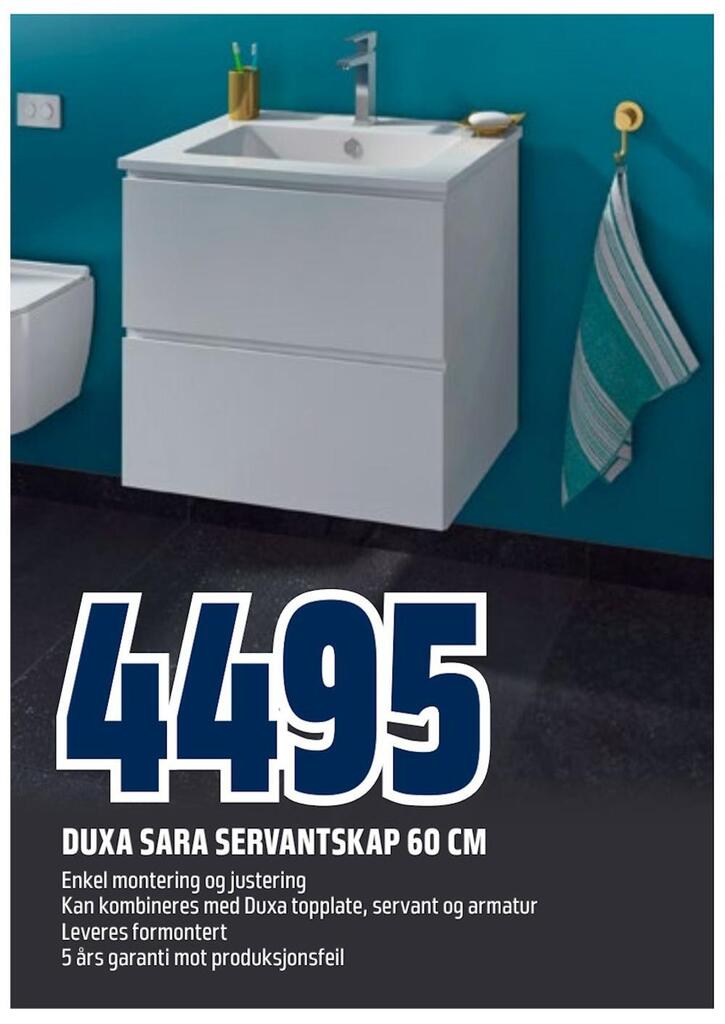 Obs Bygg Duxa sara servantskap 60 cm tilbud