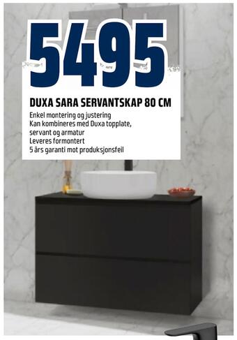 Obs Bygg Duxa sara servantskap 80 cm tilbud