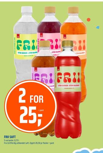 Coop Obs Frii saft tilbud
