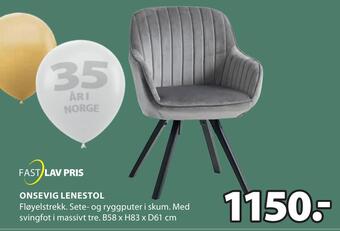 JYSK Onsevig lenestol tilbud