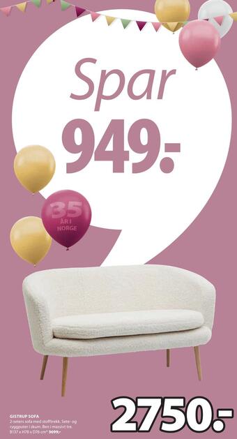 JYSK Gistrup sofa tilbud