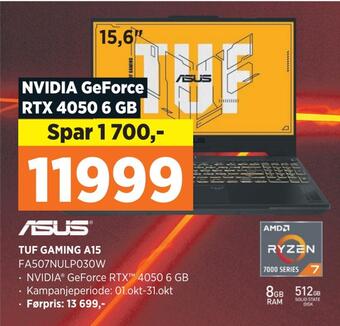 POWER Asus tuf gaming a15 tilbud
