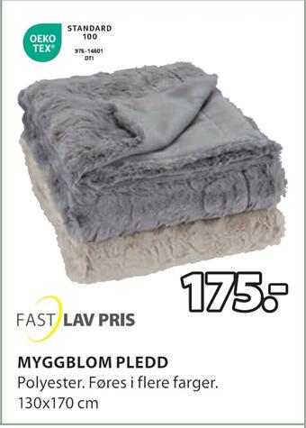 JYSK Myggblom pledd tilbud