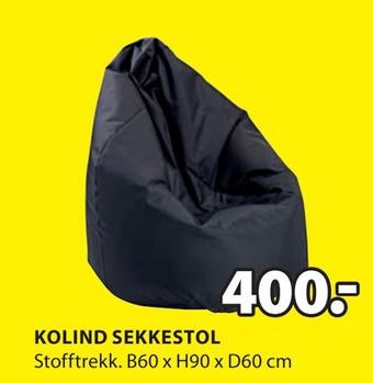 JYSK Kolind sekkestol tilbud
