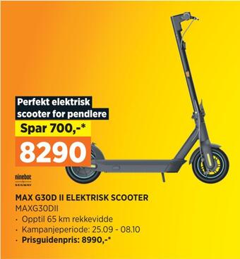 POWER Max g30d ii elektrisk scooter tilbud