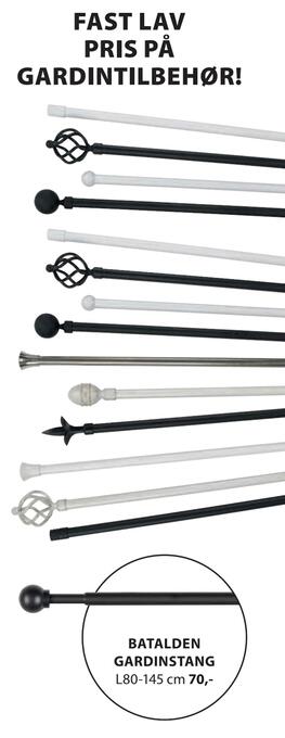 JYSK Batalden gardinstang tilbud