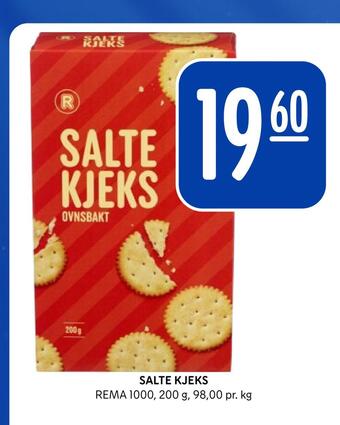 Rema 1000 Salte kjeks tilbud