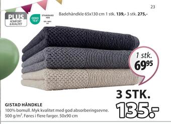 JYSK Gistad håndkle tilbud