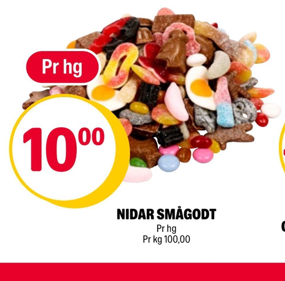 Coop Extra Nidar smågodt tilbud