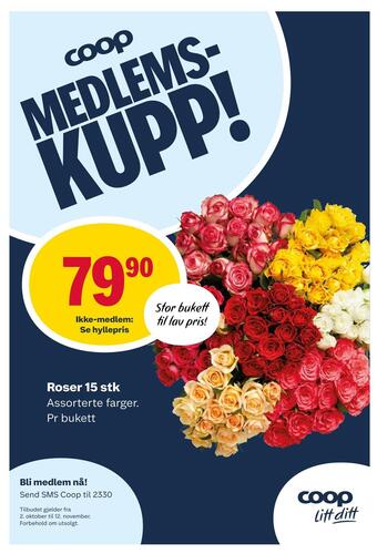Coop Marked Roser 15 stk tilbud
