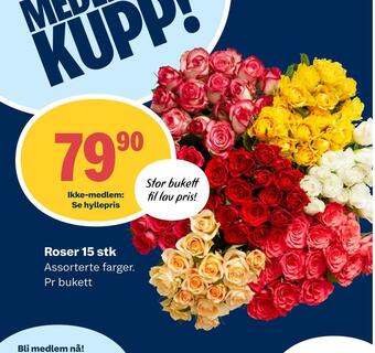 Coop Extra Roser 15 stk tilbud