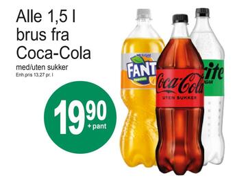 Joker Alle 1,5 l brus fra coca-cola tilbud