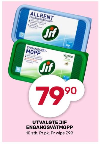 Matkroken Utvalgte jif engangsvåtmopp tilbud