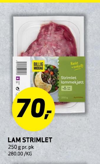 Bunnpris Lam strimlet tilbud
