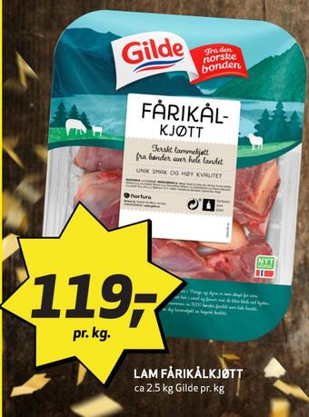 Bunnpris Lam fårikålkjøtt tilbud