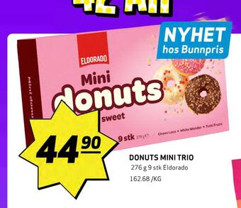 Bunnpris Donuts mini trio tilbud