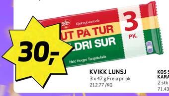 Bunnpris Kvikk lunsj tilbud