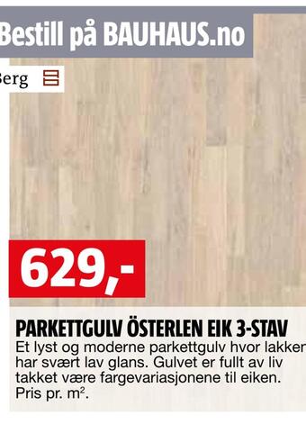 Bauhaus Parkettgulv österlen eik 3-stav tilbud