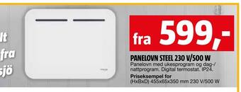 Panelovn steel 230 v/500 w