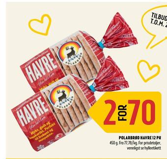 Coop Prix Polarbrød havre 12pk tilbud