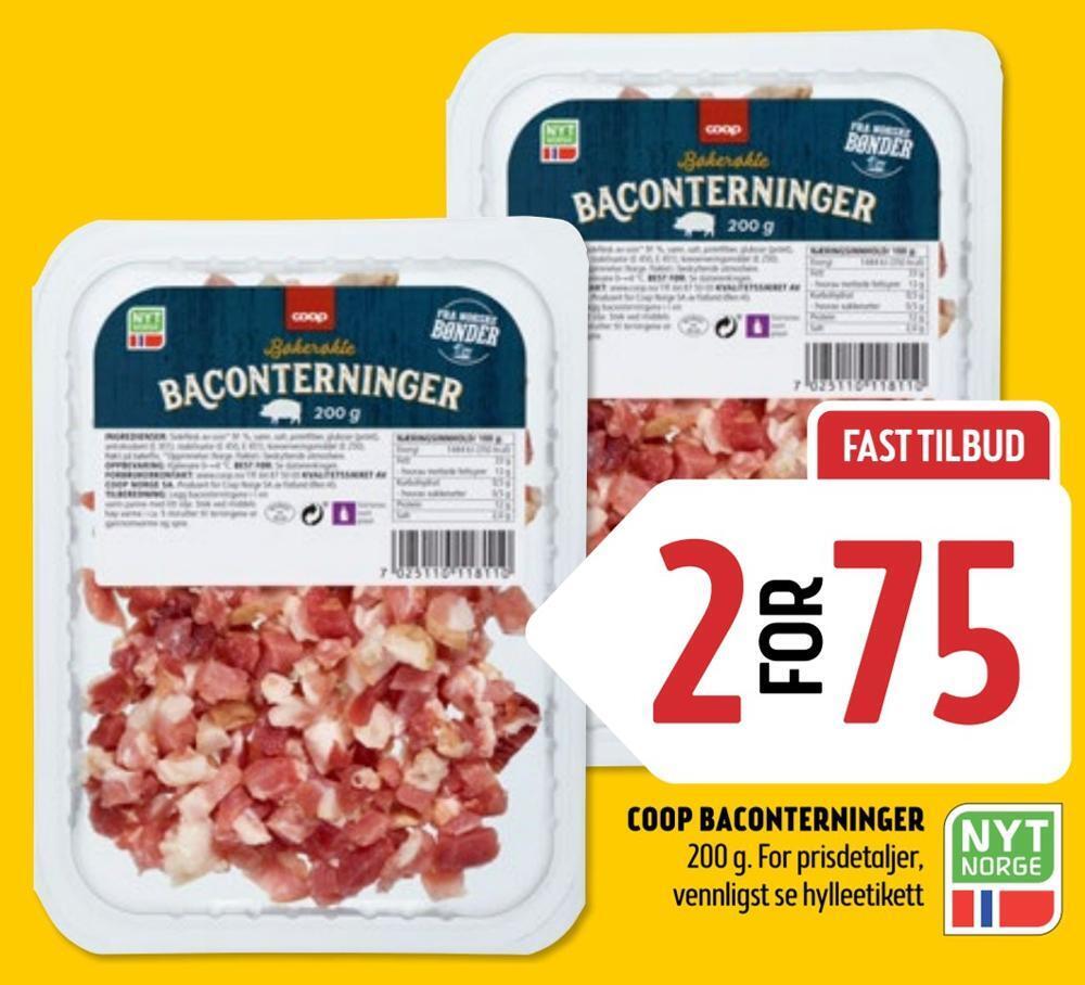 Coop Prix Coop baconterninger tilbud