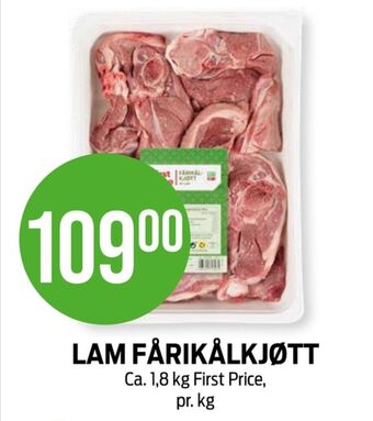 Kiwi First price fårikålkjøtt tilbud
