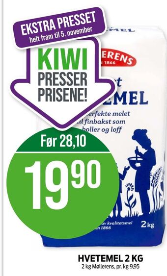 Kiwi Møllerens hvetemel siktet tilbud
