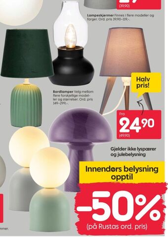 Rusta Ukjent bordlampe tilbud
