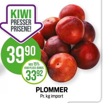 Kiwi Ukjent plommer tilbud