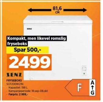 POWER Senz fryseboks tilbud