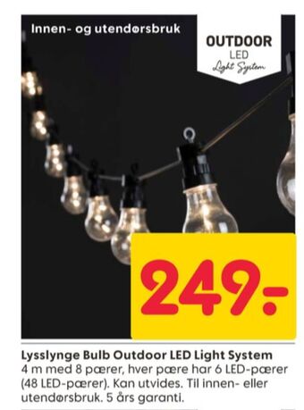 Rusta Outdoor light system lysslynge tilbud