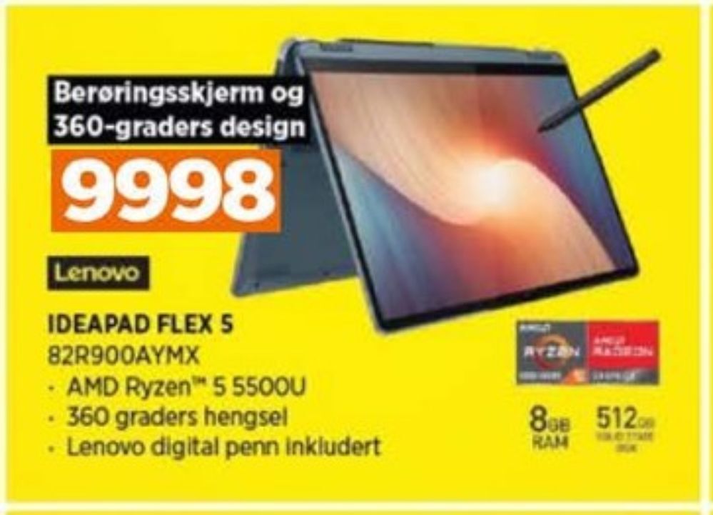 POWER Lenovo bærbar pc tilbud