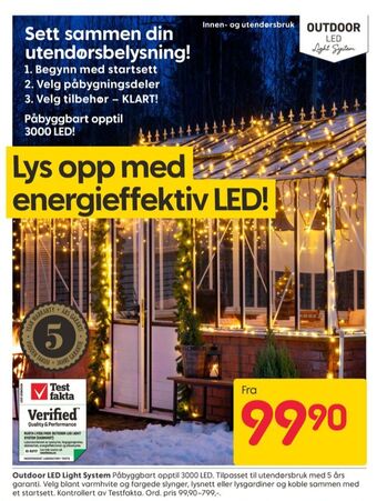 Rusta Outdoor light system lysslynge tilbud