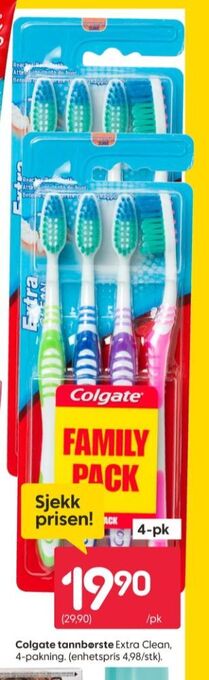 Rusta Colgate tannbørste tilbud
