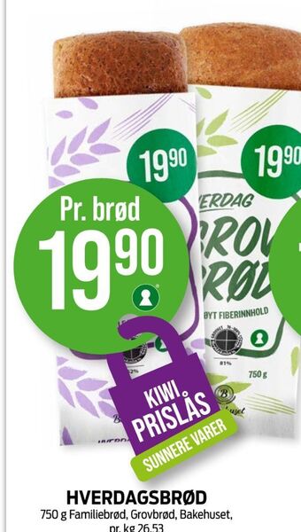 Kiwi Bakehuset brød tilbud