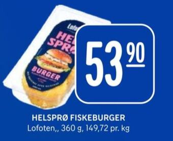 Rema 1000 Lofoten fiskeburger tilbud