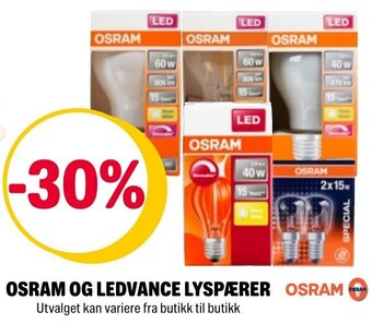 OSRAM OG LEDVANCE LYSPÆRER