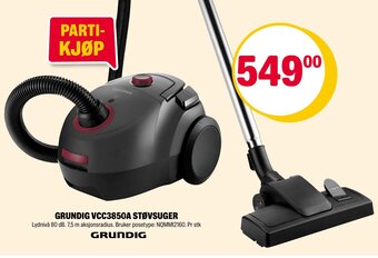 Coop Extra GRUNDIG VCC3850A STØVSUGER tilbud