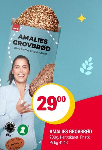 Coop Extra AMALIES GROVBRØD tilbud