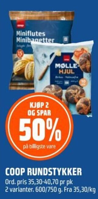 Coop Obs COOP RUNDSTYKKER tilbud