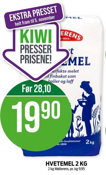 Kiwi HVETEMEL 2 KG tilbud