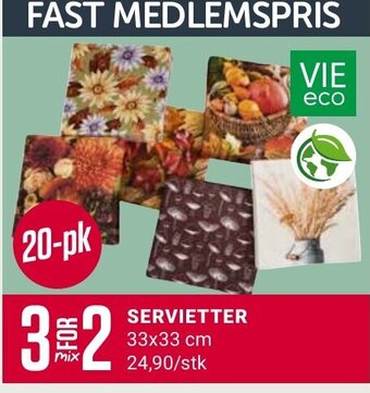 Europris SERVIETTER tilbud
