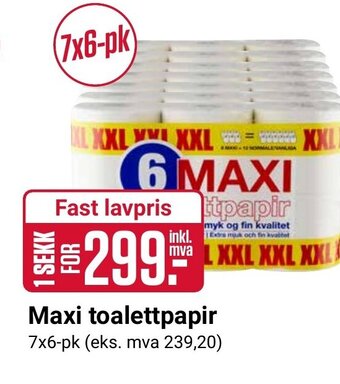 Europris Maxi toalettpapir tilbud