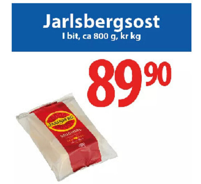 MaxiMat Charlottenberg Jarlsbergsost tilbud