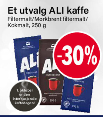 Nærbutikken Et utvalg ALI kaffe tilbud