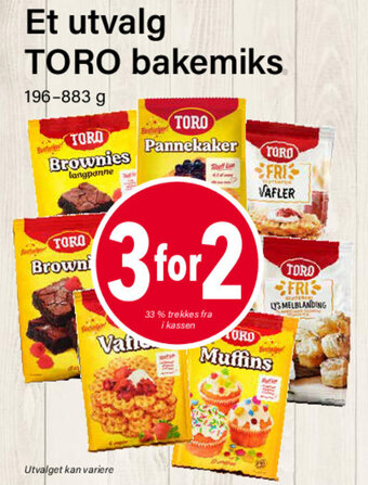 Nærbutikken Et utvalg TORO bakemiks tilbud